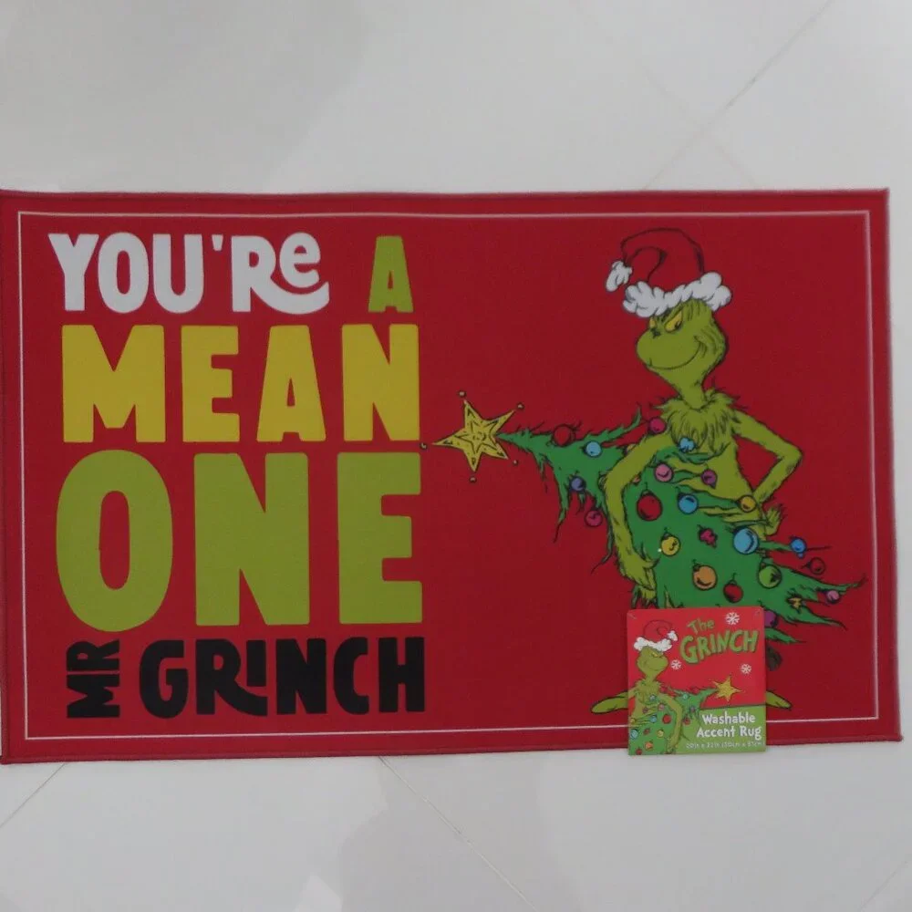 The Grinch (You're A Mean One Mr. Grinch) Washable Accent Rug 20